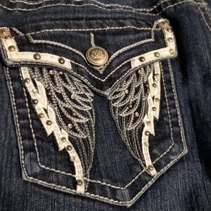 ZCO Plus Size Flare Jeans with Wing Pockets